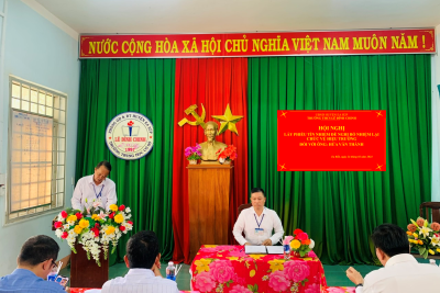 LẤY PHIẾU TÍN NHIỆM ĐỀ NGHỊ BỔ NHIỆM LẠI CHỨC VỤ HIỆU TRƯỞNG ĐỐI VỚI ÔNG: HỨA VĂN THÀNH